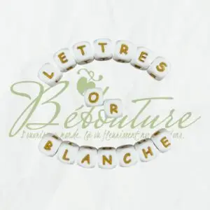 Lettres Blanc et Or 10mm