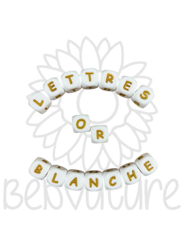 Lettres or et blanche
